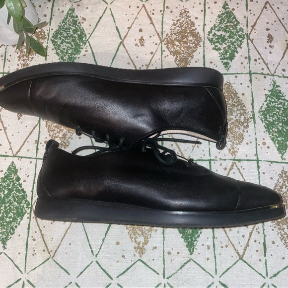 Cole Haan loafers flats sneakers Comfort Shoes Lace up black leather size 9.5 - Picture 4 of 10